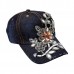 Fashion Baseball Cap Denim Hats With Rhinestones Flower  Snap Back Caps US  eb-92226323